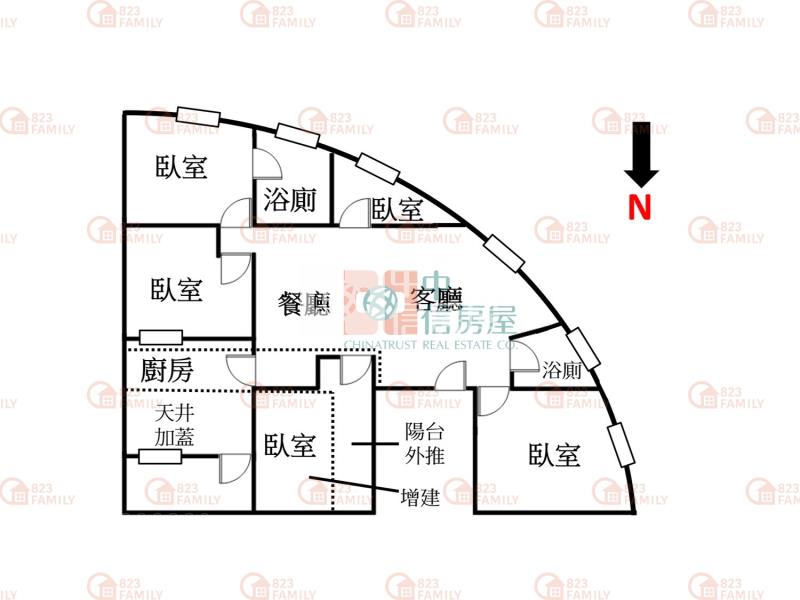 東區邊間高樓採光五大房平車房屋室內格局與周邊環境