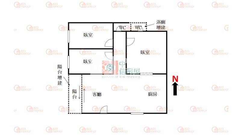 正文華路夜市二樓標準3房房屋室內格局與周邊環境