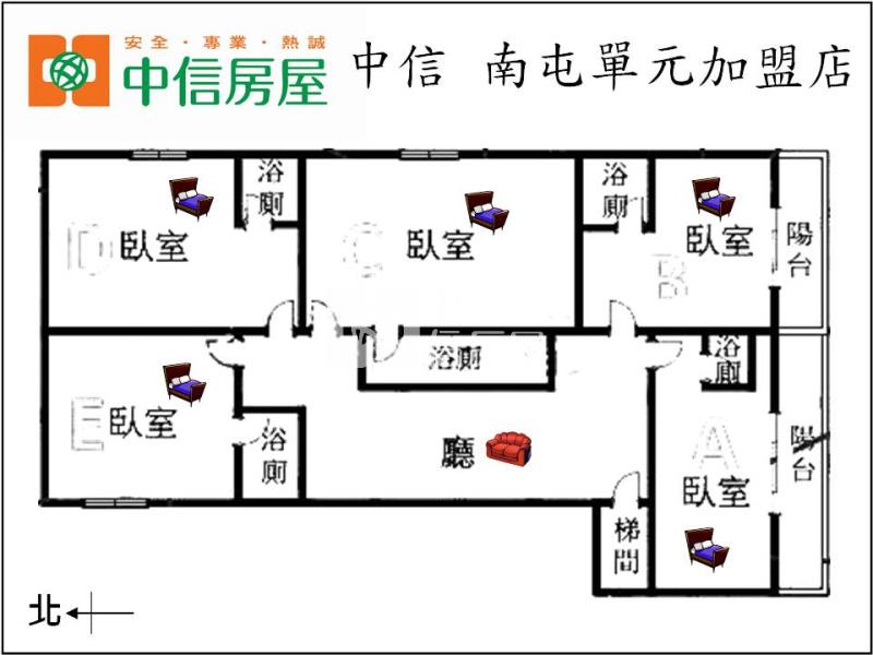 中國醫大收租5套房房屋室內格局與周邊環境