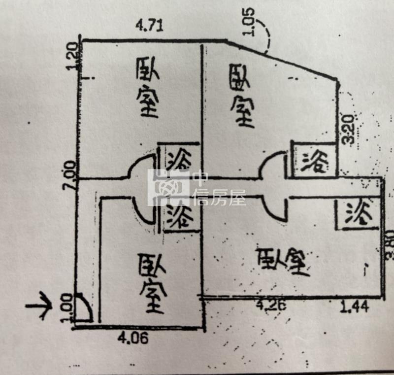 健行大學四套房房屋室內格局與周邊環境