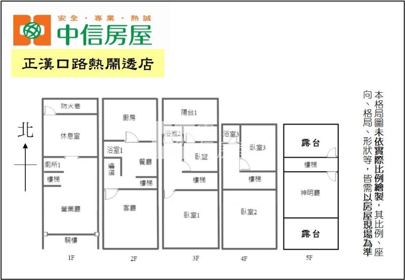 正漢口路熱鬧透店房屋室內格局與周邊環境