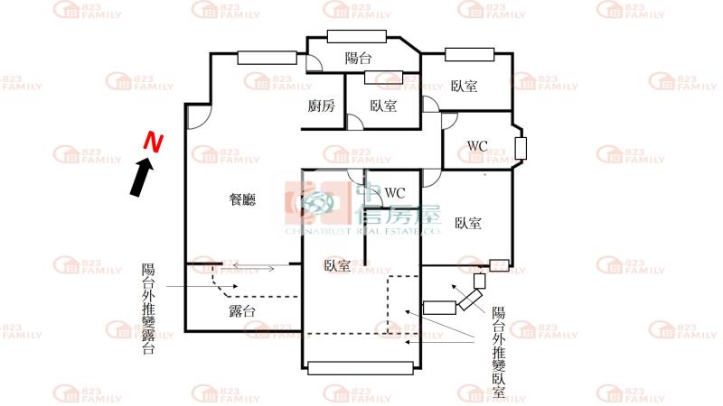 中國醫漂亮大四房平車大露台房屋室內格局與周邊環境