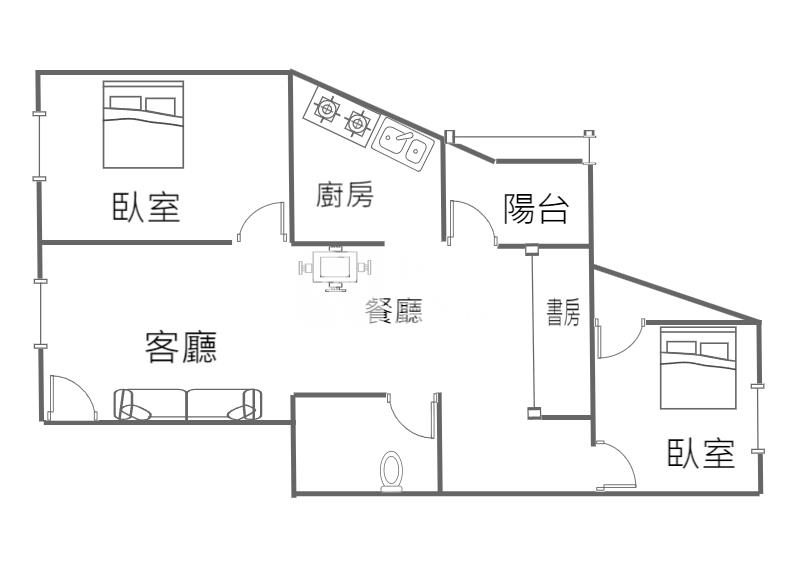 平鎮關爺北路絕美2+1房美寓房屋室內格局與周邊環境