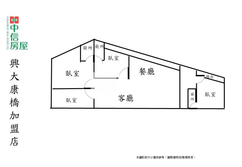 軟體園區全新整理2樓大四房美寓房屋室內格局與周邊環境