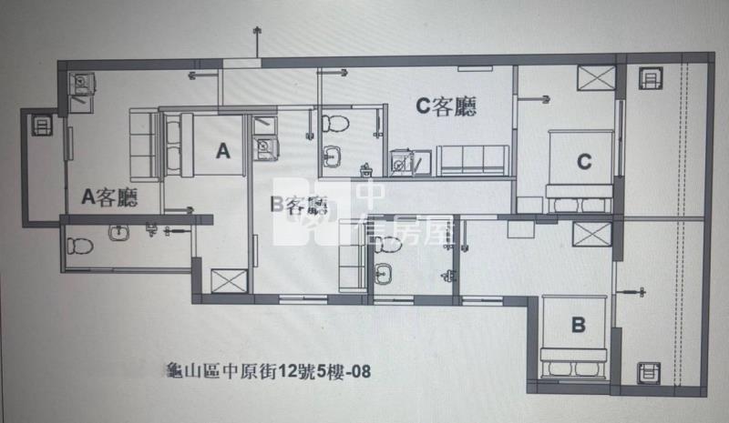 【安家】龜山中原街收租3套房房屋室內格局與周邊環境