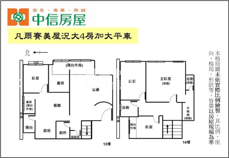 凡爾賽美屋況大4房加大平車房屋室內格局與周邊環境