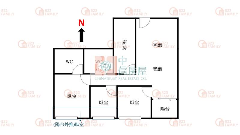森林公園三房平車朝南房屋室內格局與周邊環境
