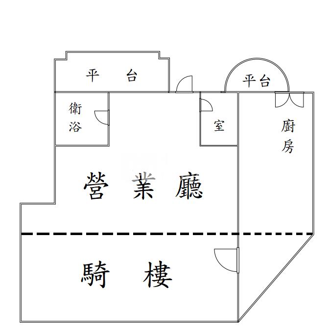 中華路三角窗店面房屋室內格局與周邊環境