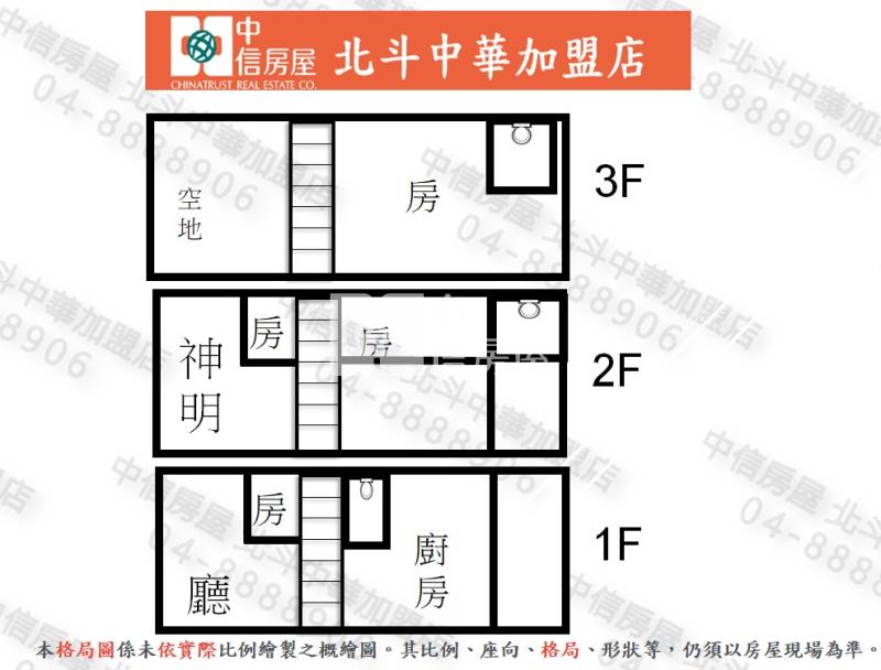 北斗斗中路旁建地房屋室內格局與周邊環境
