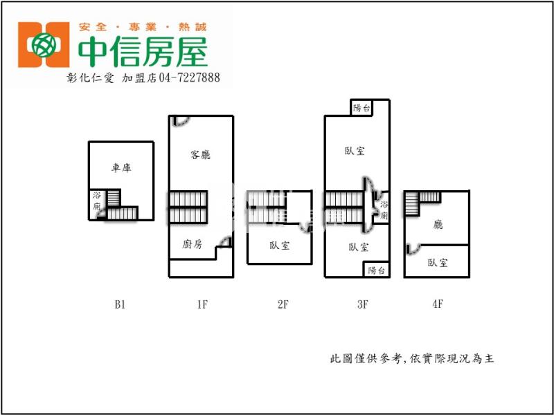 和美消防局雙車位別墅房屋室內格局與周邊環境
