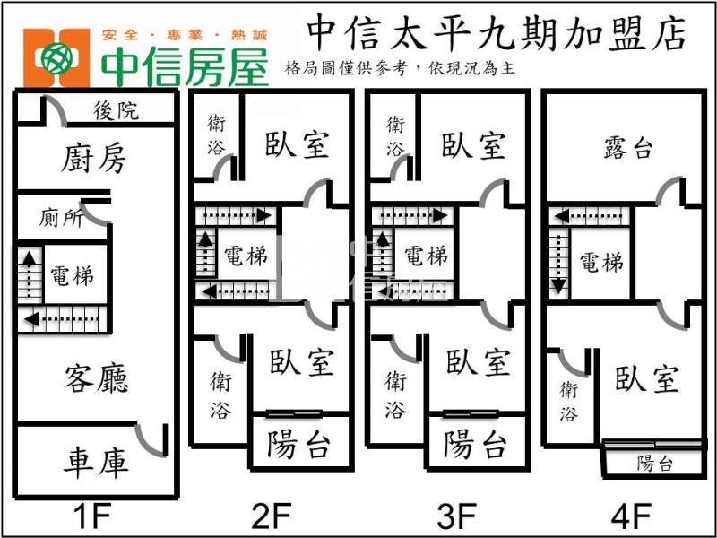 大篆一期電梯別墅B房屋室內格局與周邊環境