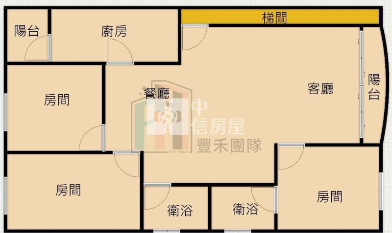 【豐禾】忠貞市場旁3房送車位房屋室內格局與周邊環境