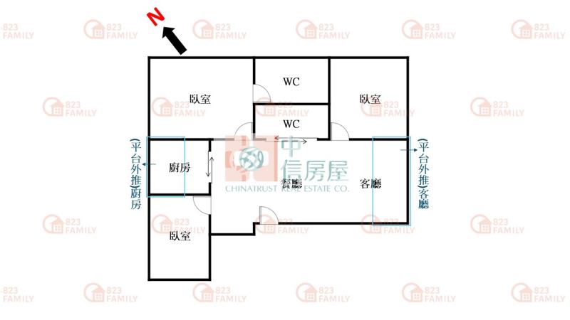 水湳巨蛋一樓三大房房屋室內格局與周邊環境