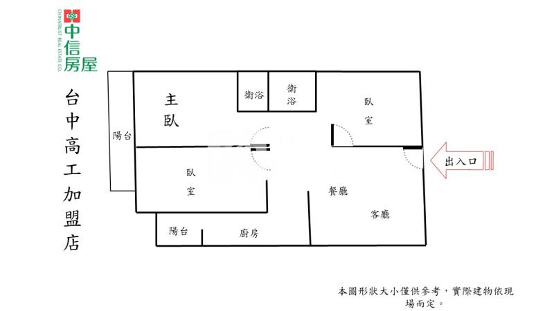 大里低總價全新整理三房附車位房屋室內格局與周邊環境