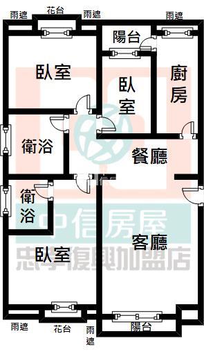 比佛利景觀邊間電梯大三房房屋室內格局與周邊環境