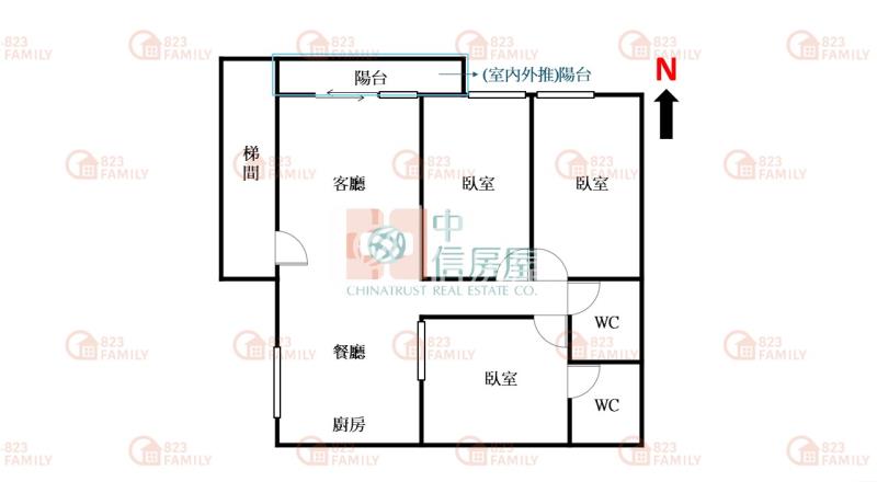 正文華路夜市二樓標準三房房屋室內格局與周邊環境