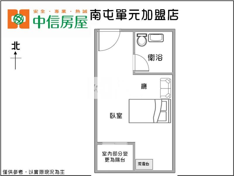 逢甲商圈全新整理套房B房屋室內格局與周邊環境