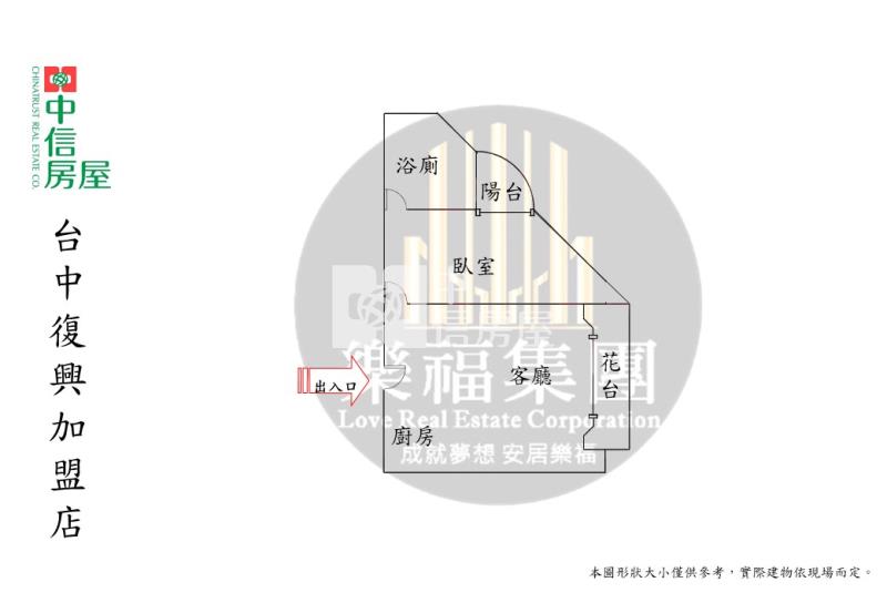 文心河南商圈旁電梯陽台大套房房屋室內格局與周邊環境
