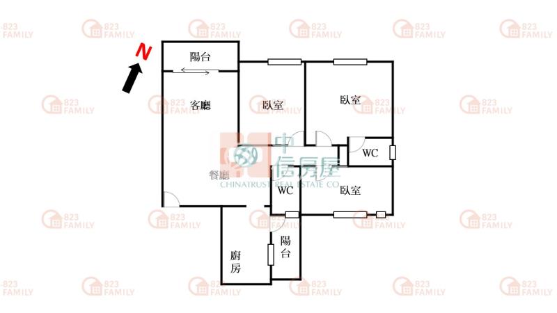 大里青年首購三房三面採光雙衛浴開窗房屋室內格局與周邊環境