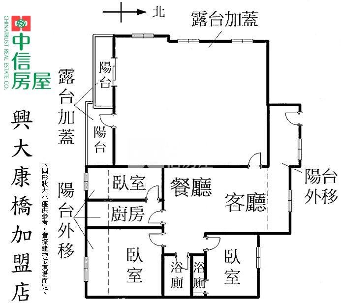 中興商圈內新市場超大坪數三房美屋房屋室內格局與周邊環境