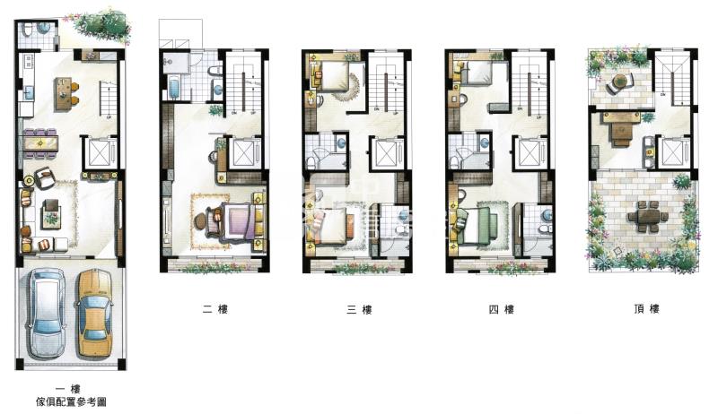 全新獨棟雙車電梯別墅房屋室內格局與周邊環境