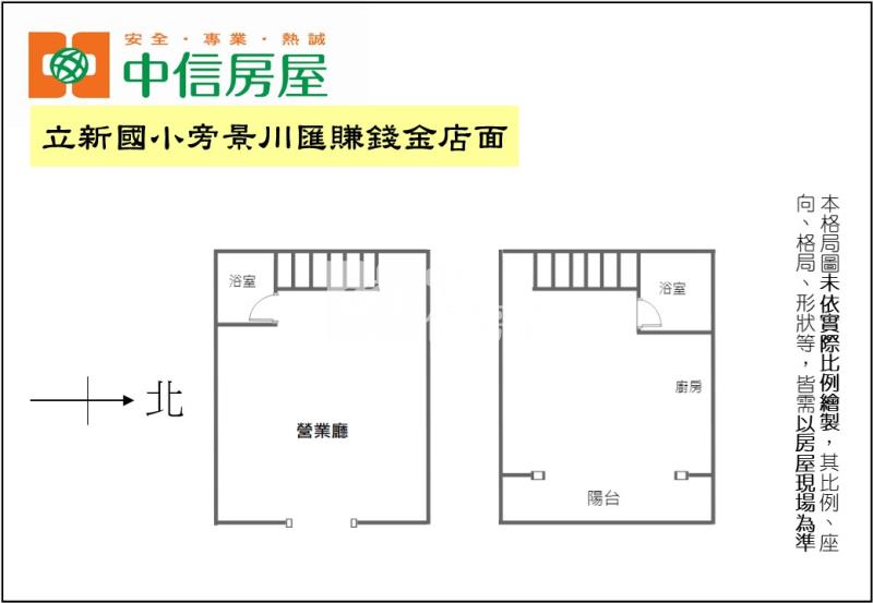 立新國小旁景川匯賺錢金店面房屋室內格局與周邊環境