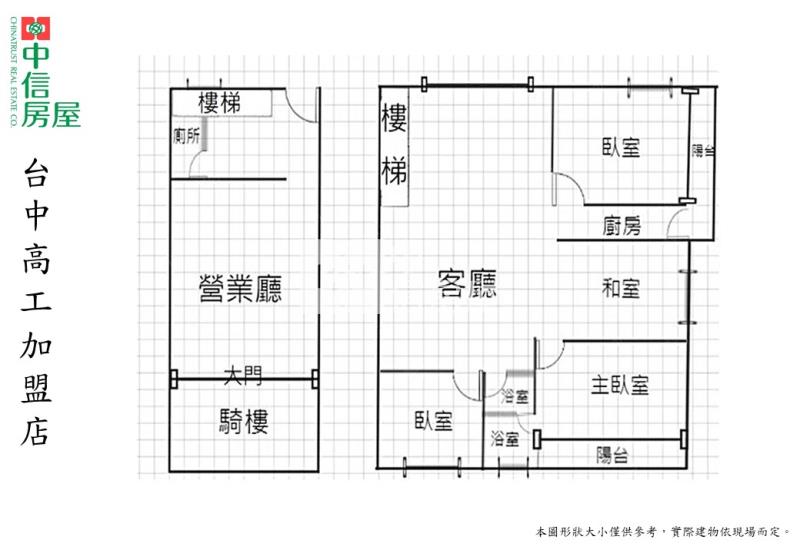 益民國小旁5米大面寬美店住房屋室內格局與周邊環境