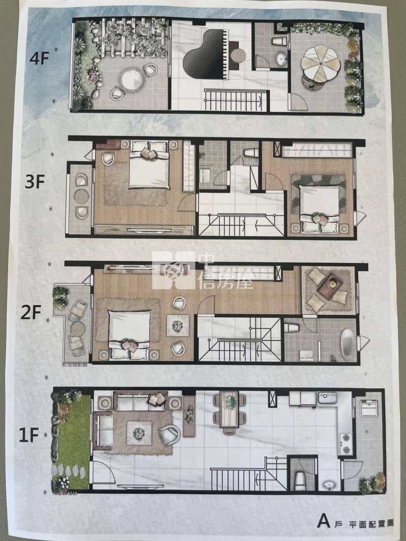 楊梅富岡全新透天別墅A棟房屋室內格局與周邊環境