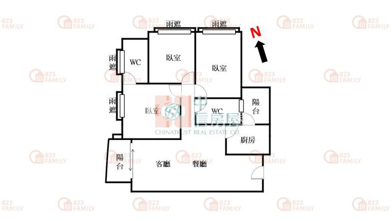輕屋齡樹孝三房高樓視野景觀三面採光雙衛浴均開窗房屋室內格局與周邊環境
