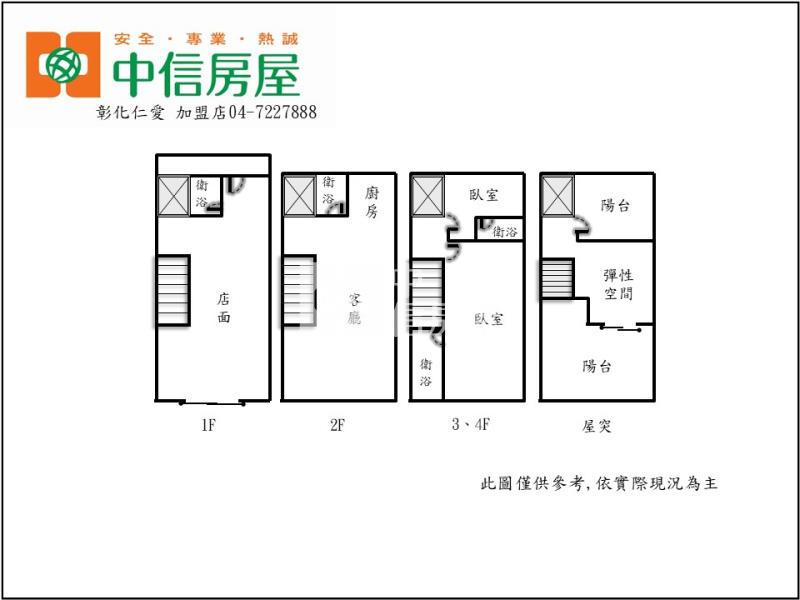 鹿港巨匠電梯金店面房屋室內格局與周邊環境