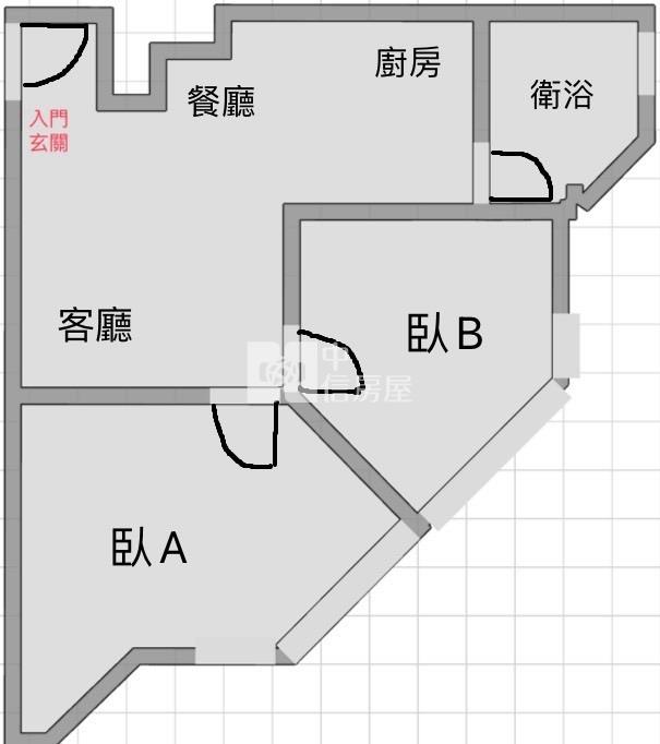 一中商圈單身、情侶首選㊣2房房屋室內格局與周邊環境