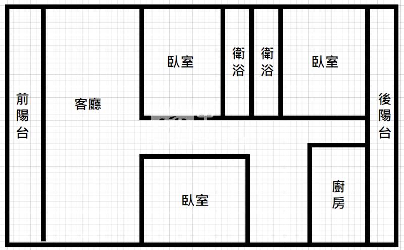 近66整新三房美宅房屋室內格局與周邊環境