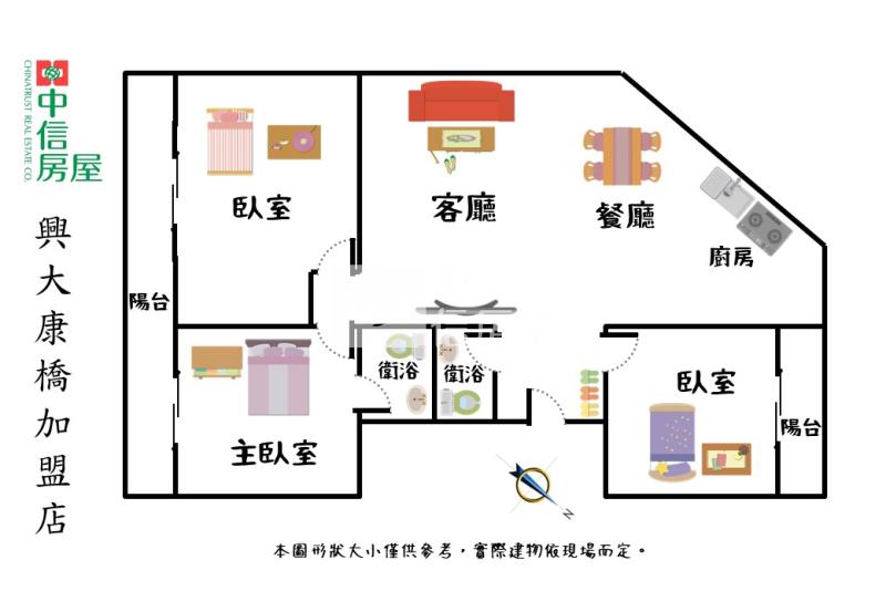 中國醫｜一中商圈三面採光水電全更新低總價3房美寓房屋室內格局與周邊環境
