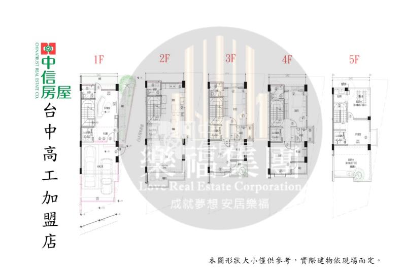 大里軟體園區旁全新五套房四車大地坪臨路朝南邊間電梯別墅(A)房屋室內格局與周邊環境