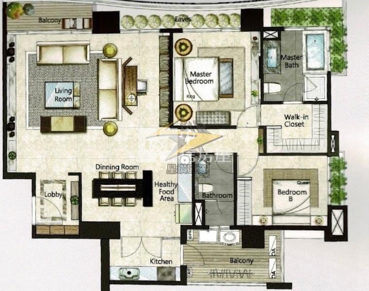 【星鑽】青埔老街溪4字頭水岸豪宅大3房車房屋室內格局與周邊環境