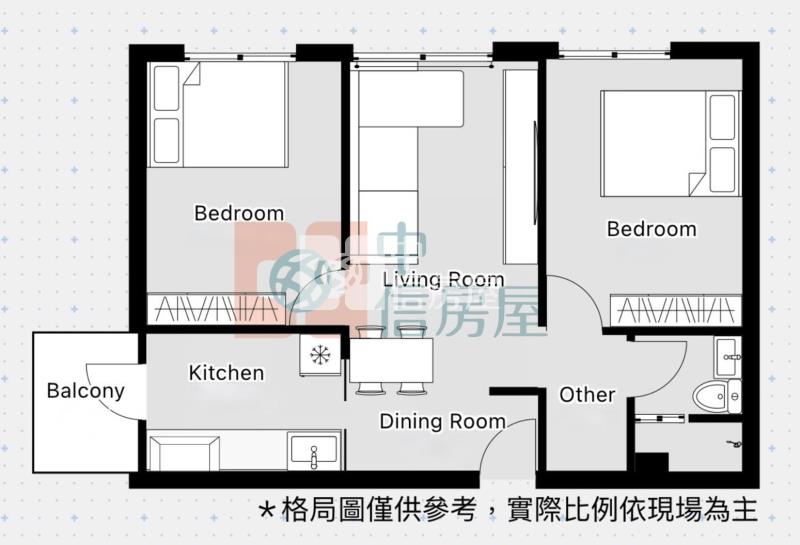 鄉林天韻高樓層視野兩房平車房屋室內格局與周邊環境