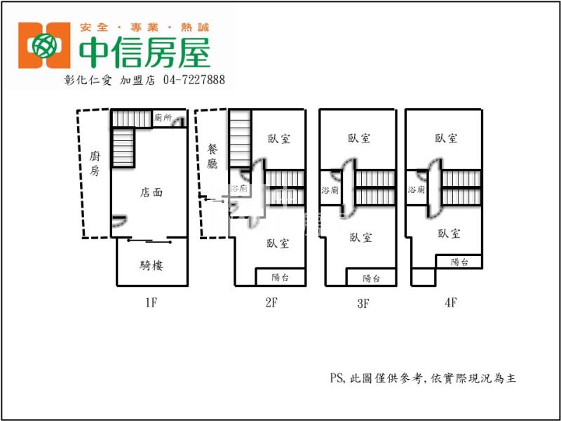 中華西路旁店墅房屋室內格局與周邊環境