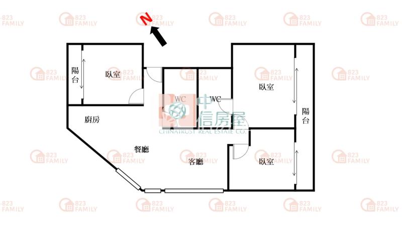 親親戲院三房美寓角間三面採光房屋室內格局與周邊環境