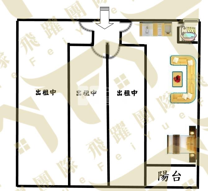 青埔A19收租4套房+4車房屋室內格局與周邊環境
