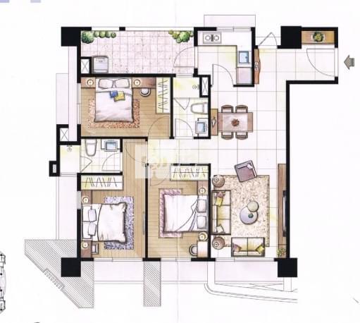 【神馬】A18青埔聯上建築裝潢大3房房屋室內格局與周邊環境