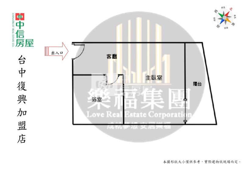 (黎明春秋)黎明商圈陽台美套房房屋室內格局與周邊環境