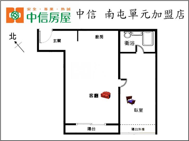 新聯合國B2區乙棟房屋室內格局與周邊環境