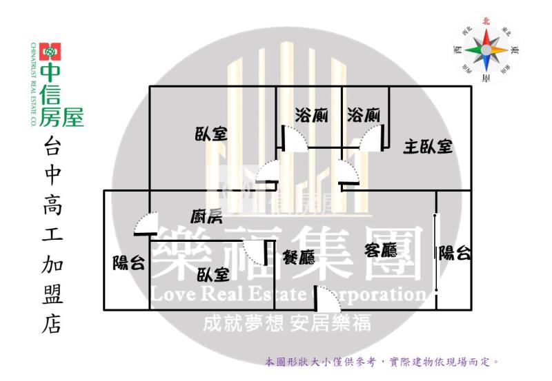 太平東平商圈優質三房平車房屋室內格局與周邊環境