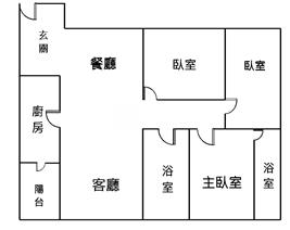 仰森三房車位美廈房屋室內格局與周邊環境