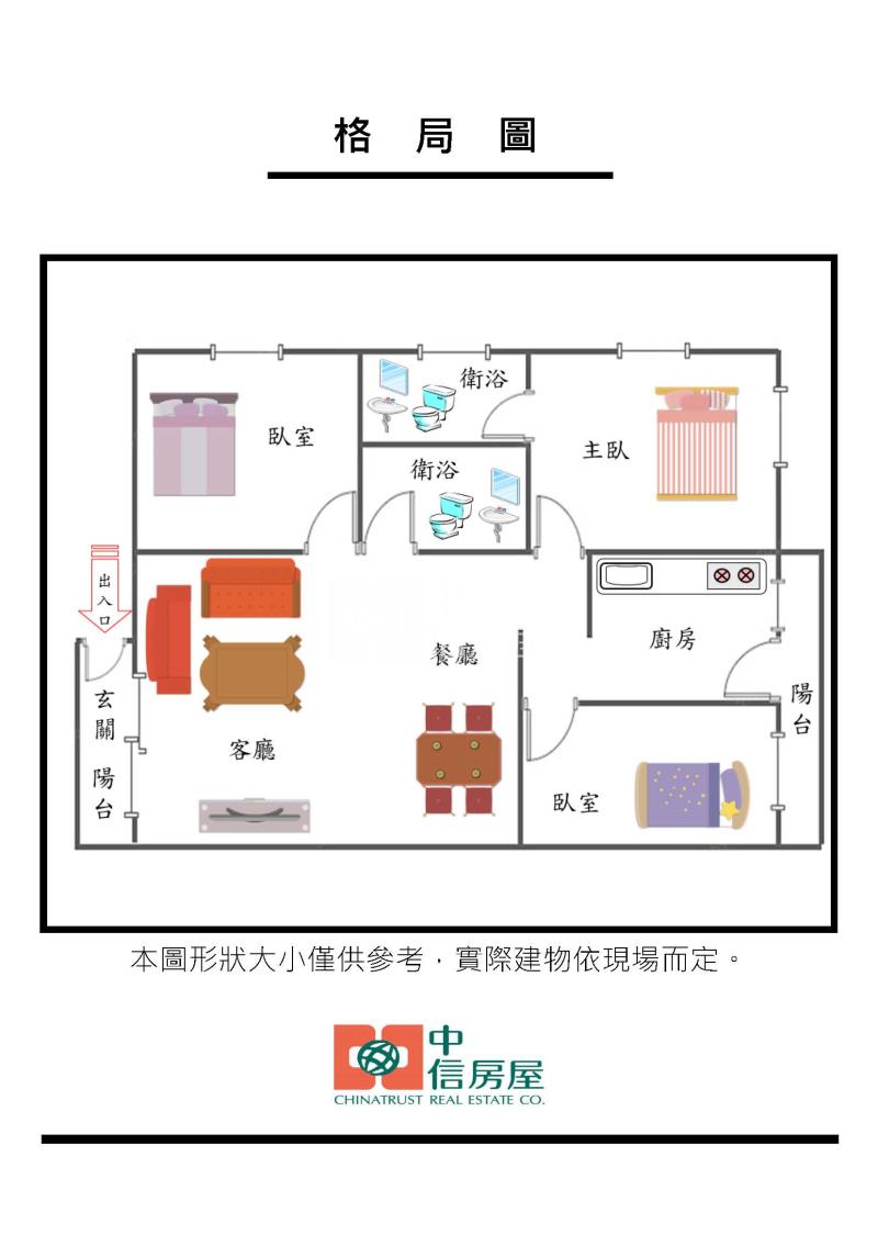 潭子火車站勝利商圈大三房美廈房屋室內格局與周邊環境