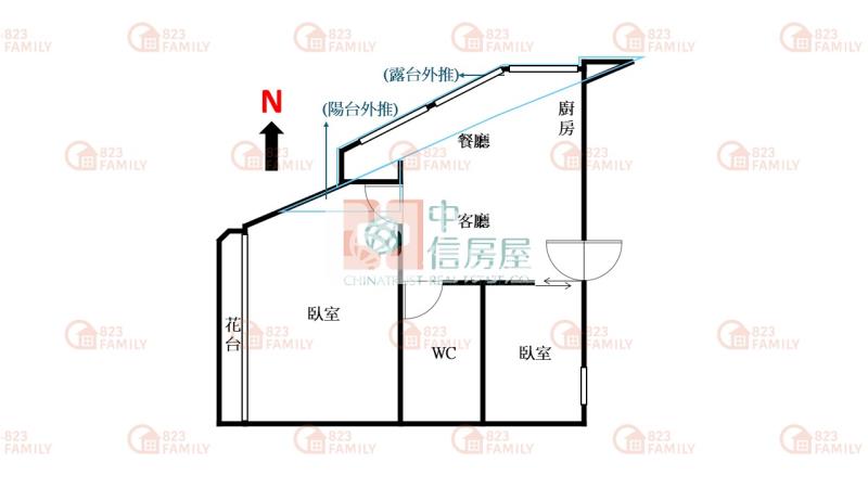 向上市場旁兩房車位房屋室內格局與周邊環境
