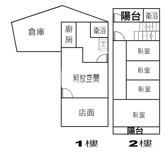 虎尾透天雙店面房屋室內格局與周邊環境