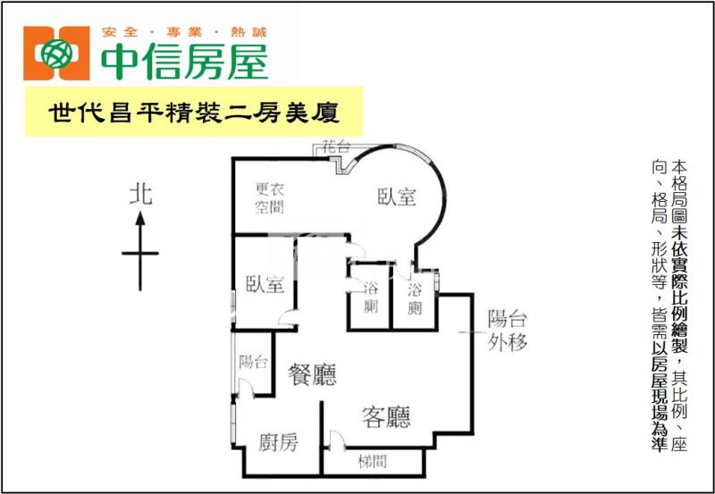 世代昌平精裝二房美廈房屋室內格局與周邊環境