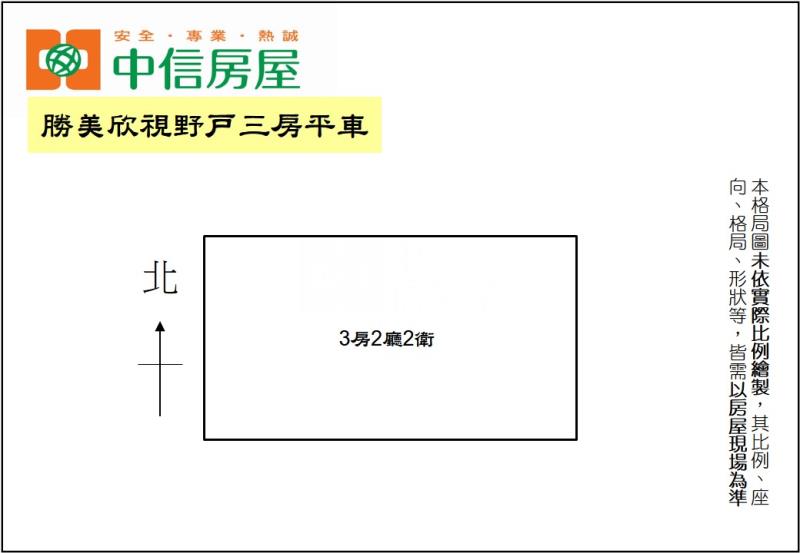 勝美欣視野戶三房平車房屋室內格局與周邊環境