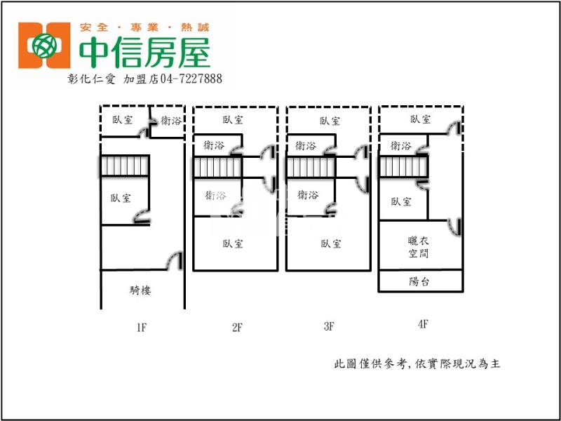 和美公所旁透店房屋室內格局與周邊環境